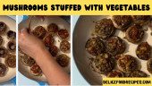 Mushrooms stuffed with vegetables