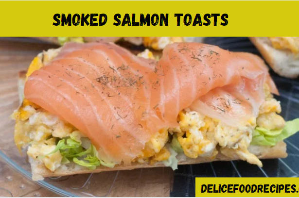 Smoked salmon toasts